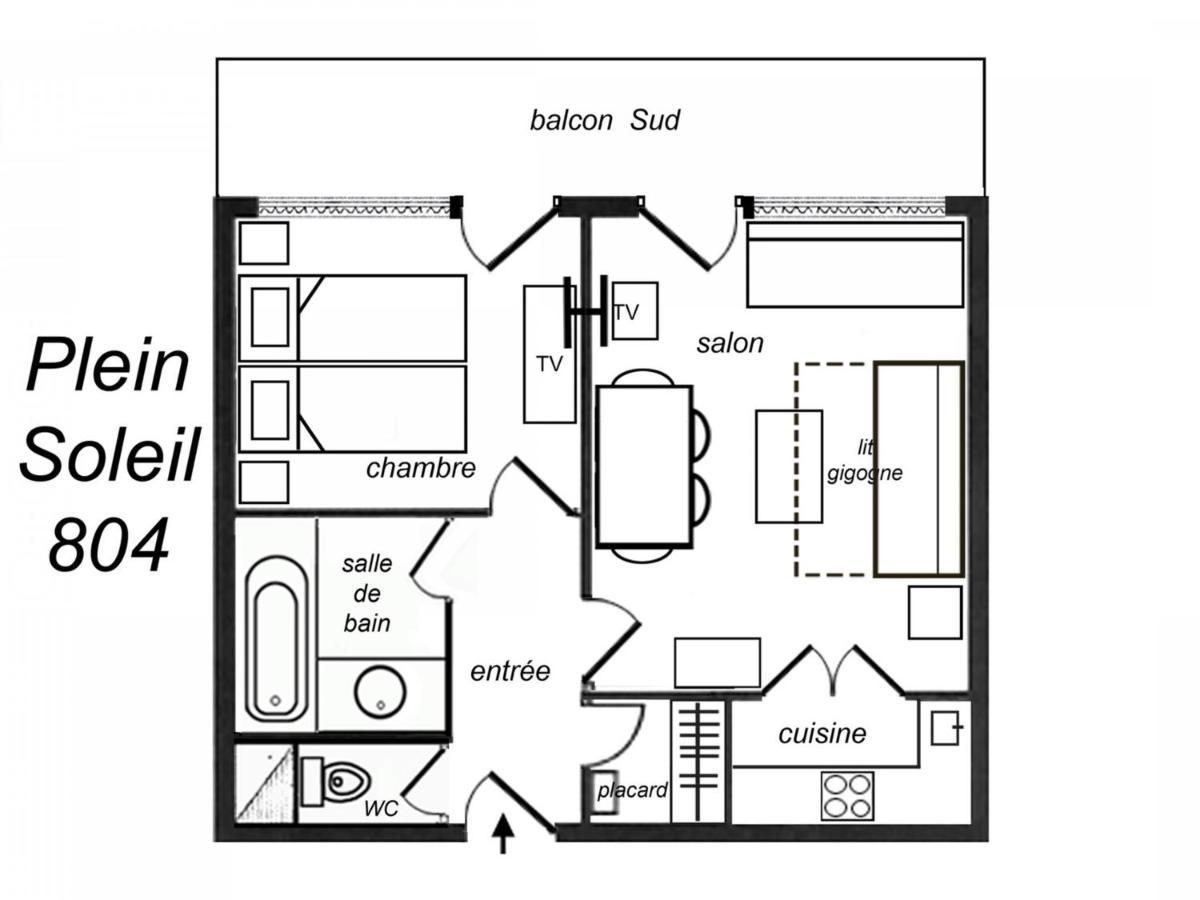 Appartement Ensoleille Avec Tv, Proche Pistes Et Commerces, Residence Plein Soleil, Les Allues - Fr-1-182-18 Meribel Exterior photo